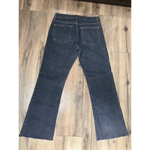 Gap Y2K Vintage Low Rise Flare Stretch Jeans 8 Regular Dark Wash Denim - Picture 7 of 7